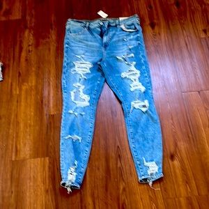 Size 18 high rise American Eagle jeggings blue jeans brand new 3 pair